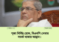 পূজা নির্বিঘ্ন হোক, বিএনপি নেতার সতর্ক থাকার আহ্বান।